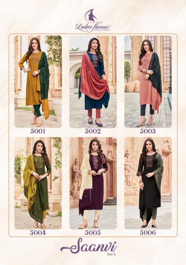 Ladies Flavour Saanvi 5 Festive Wear Ready Made Collection